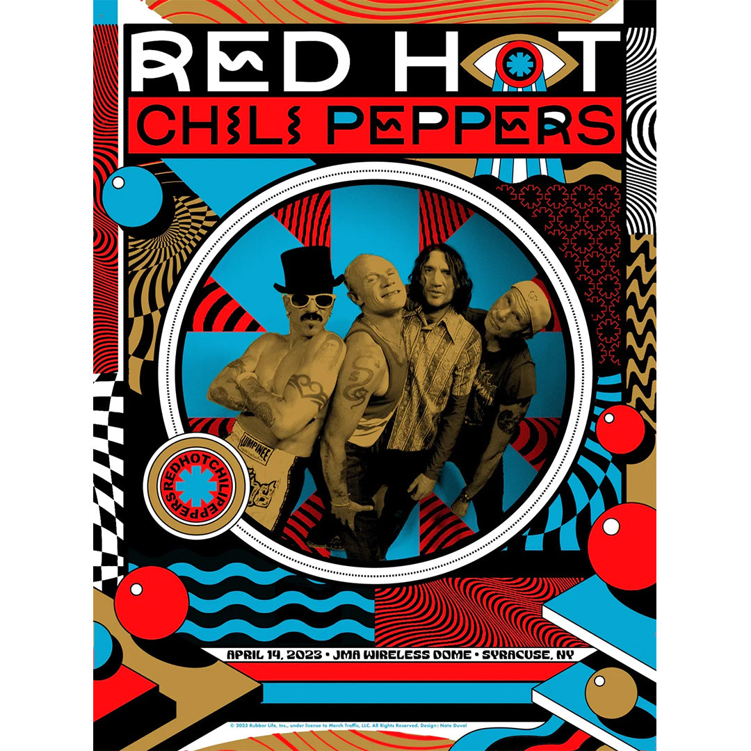 Red Hot Chili Peppers (Syracuse NY 2023) Screenprint by Nate Duval