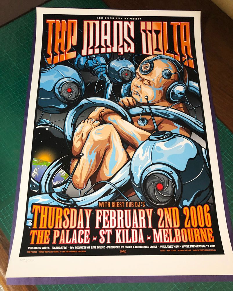 The Mars Volta gigposter (Melbourne, AU 2006) by artist Ken Taylor