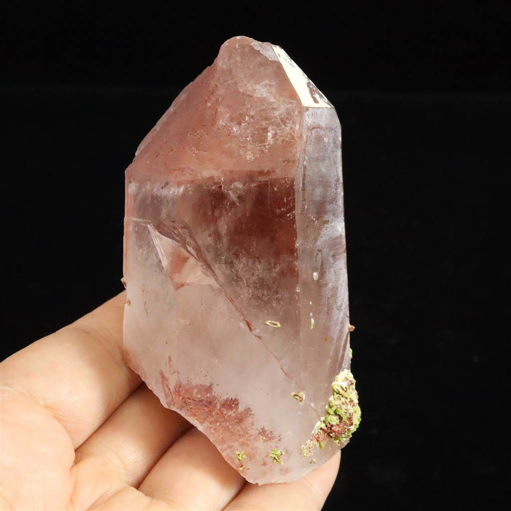 メッシーナクオーツ ヘマタイト イン クォーツAAA 85mm原石 208.7g (ID