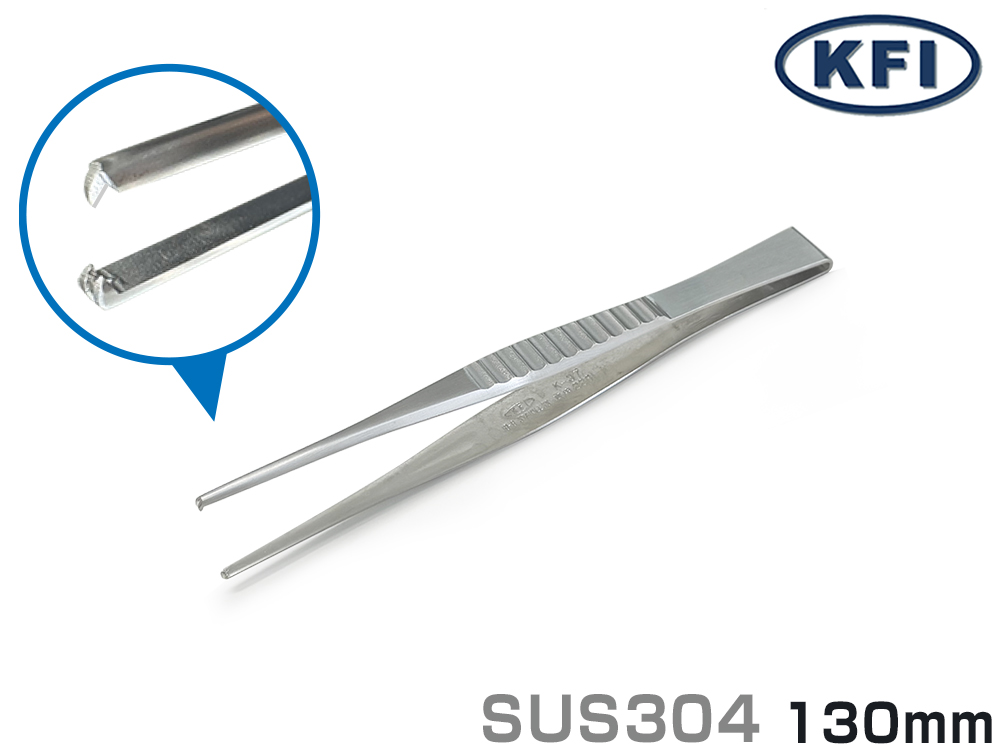 k-37ステンレスピンセット V13A 品番373121 全長130mm | コクゴeネット