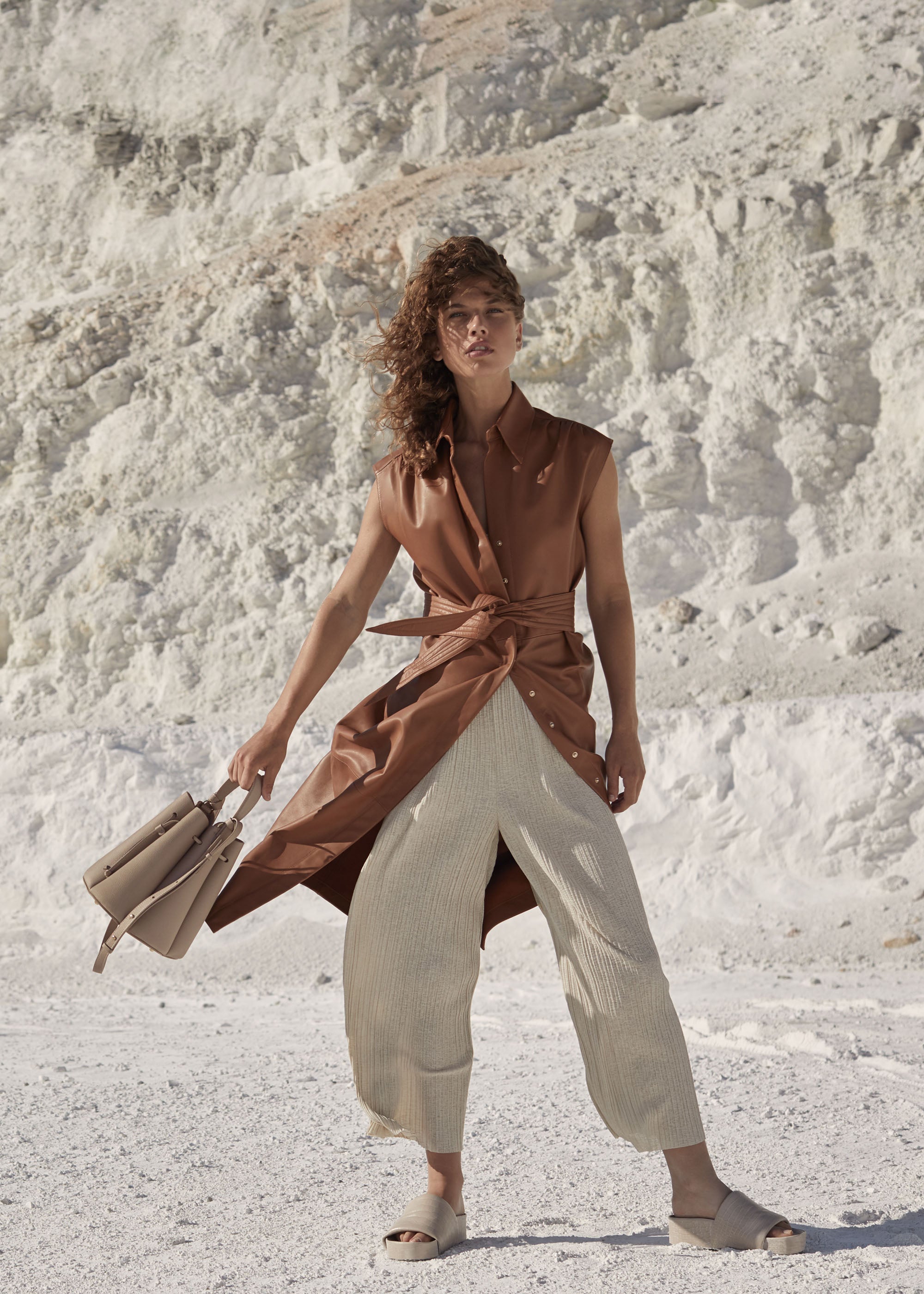 Polène | Bag - Numéro Huit - Textured Taupe