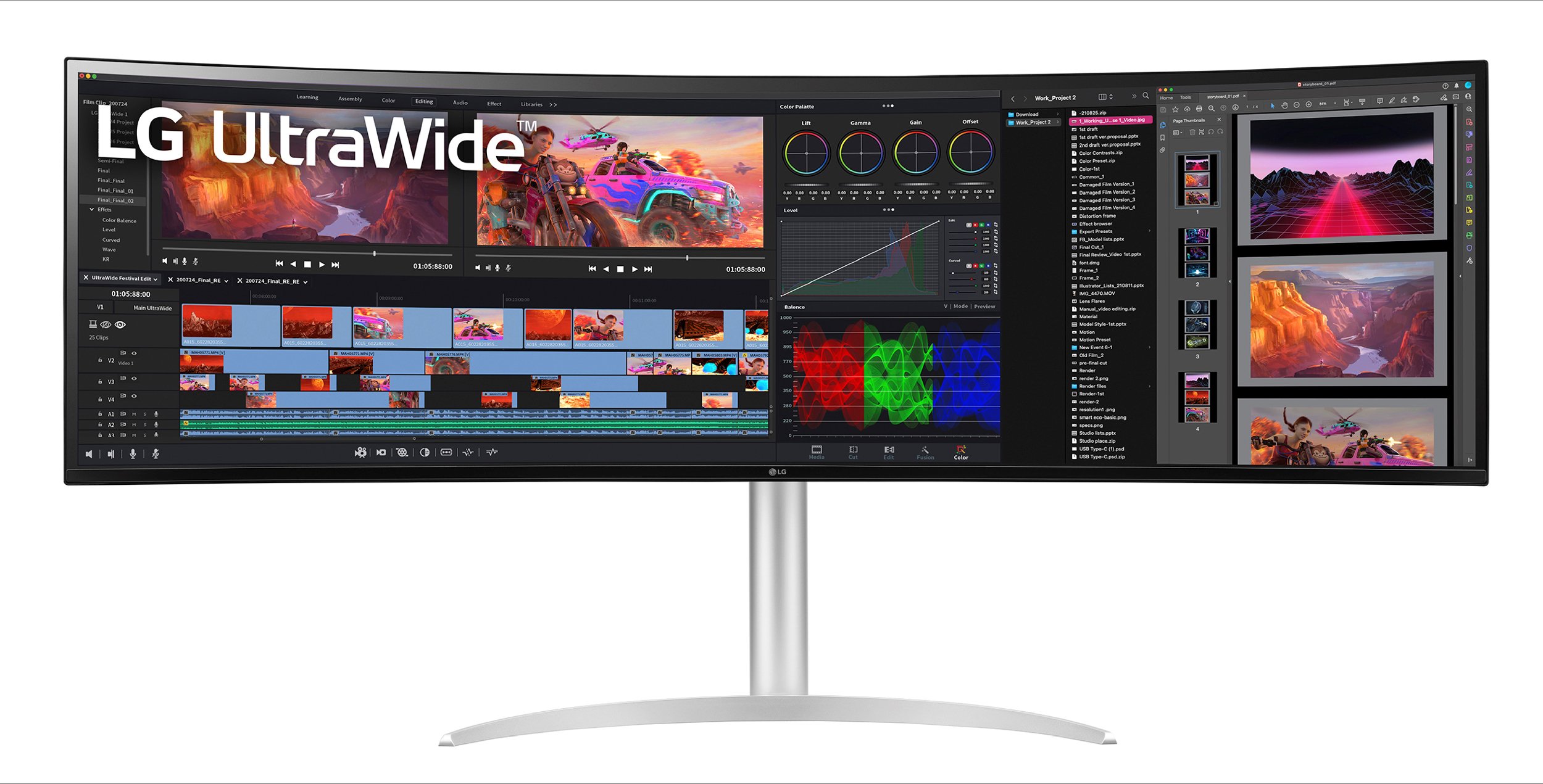 縦横比32:9＋144Hz】LGから解像度5120×1440の49インチの曲面型NanoIPS