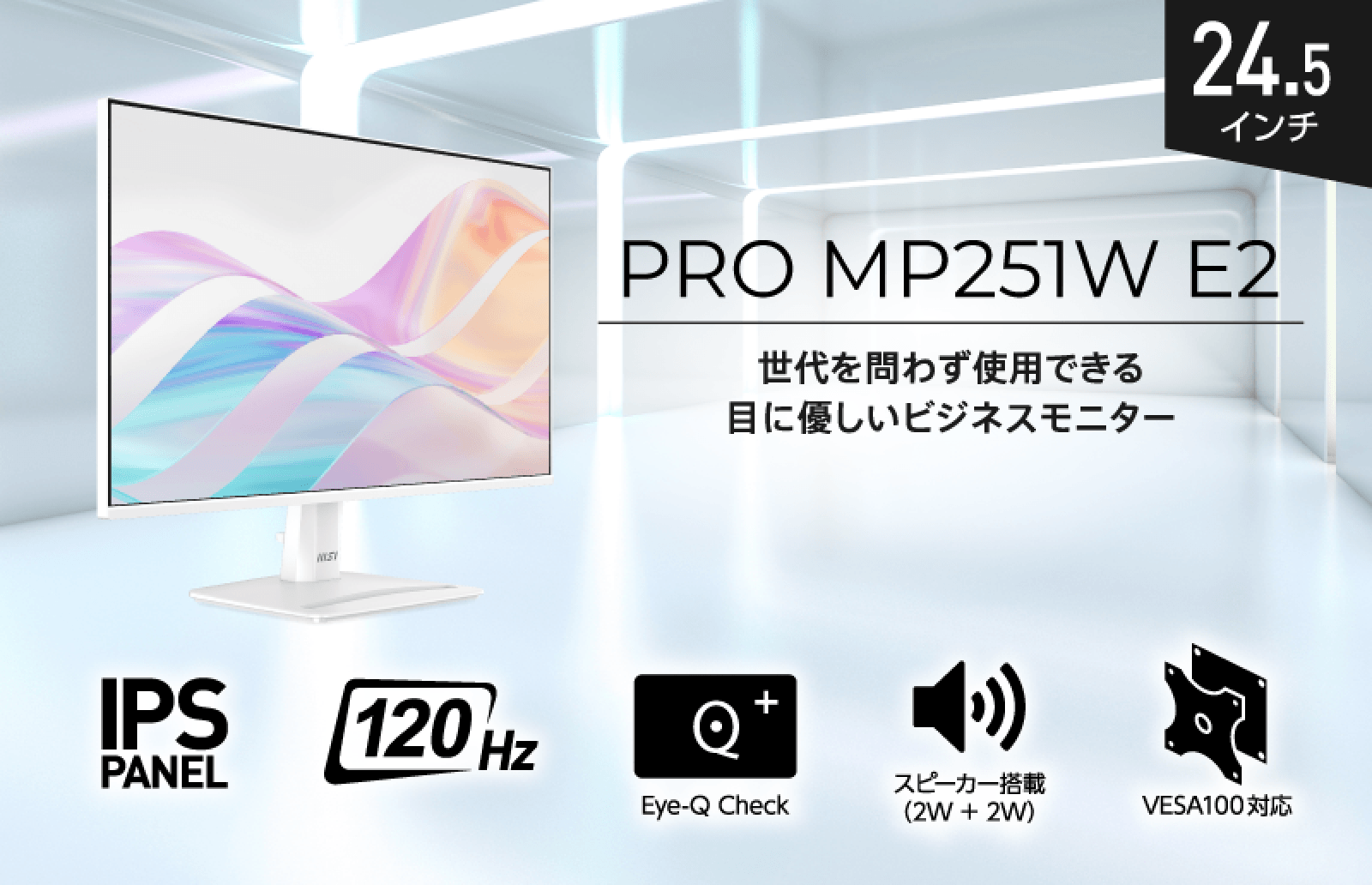 120Hz+IPS】ビジネスにもゲーミングにも◎——MSIからminiPCと連動できる