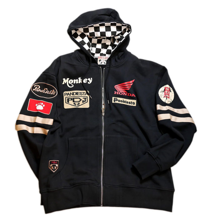 Honda / Pandiesta コラボ [ Monkey125 ] フルジップパーカー プリント
