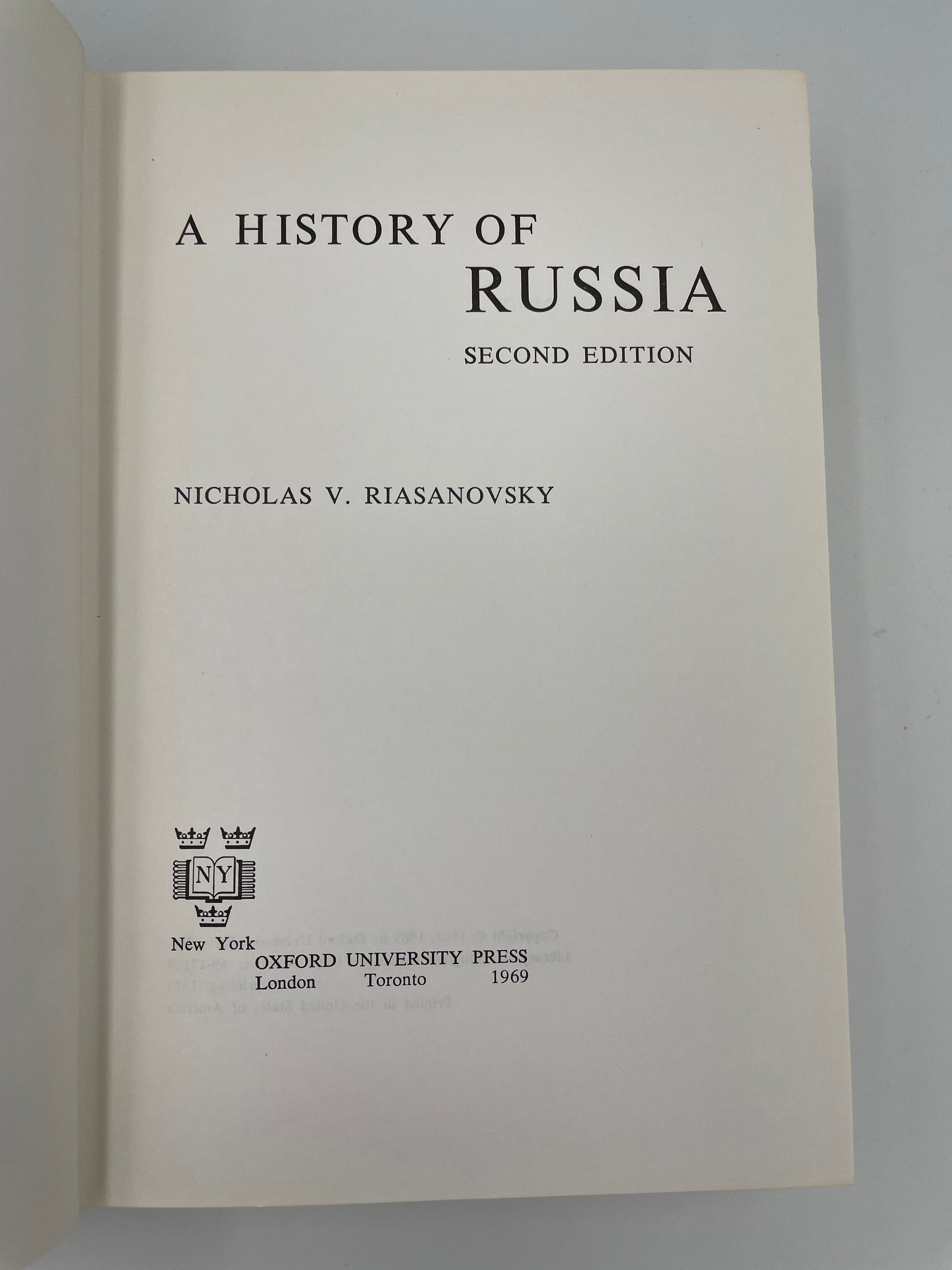 A History of Russia by Nicholas V. Riasanovsky | Estimable Books