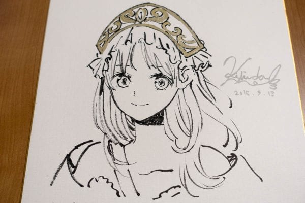 イラストレータ 岸田メルさんの直筆サイン色紙をもらったぞ！しかも