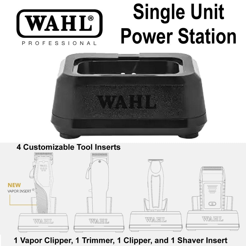 Wahl Single Power Station with 4 Inserts for Clipper, Trimmer, and