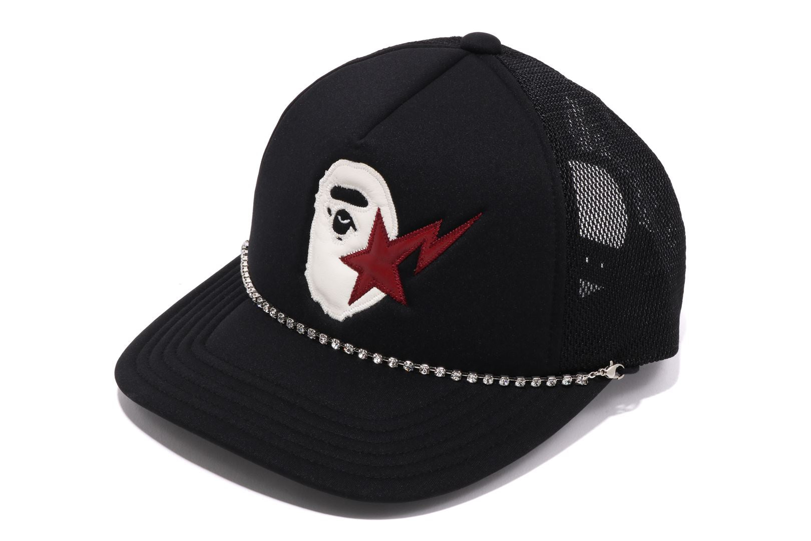 STA APE HEAD LEATHER PATCHED MESH CAP MENS – eu.bape.com