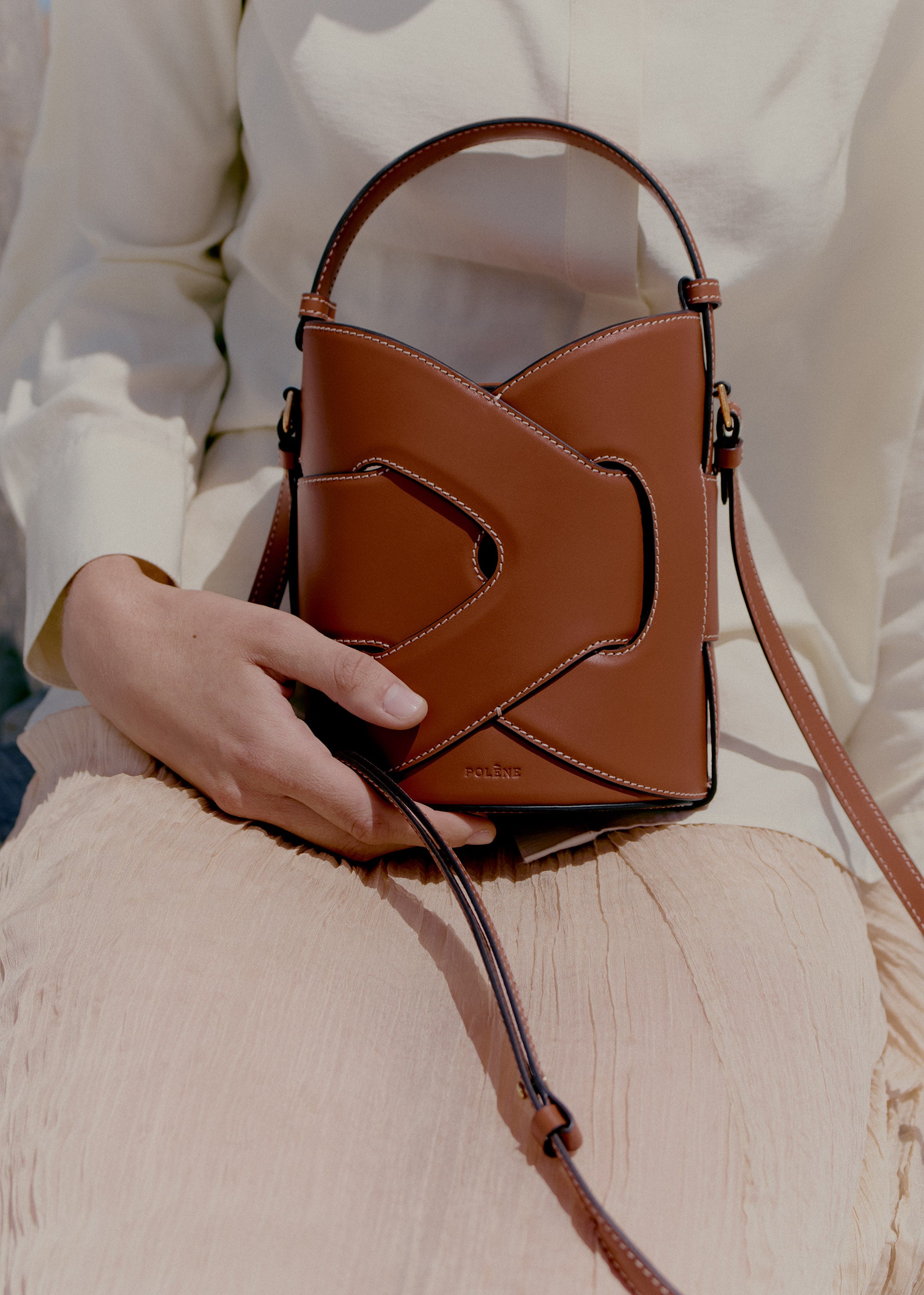 Polène | Bag - Nodde Seau - Cognac – Polène EU