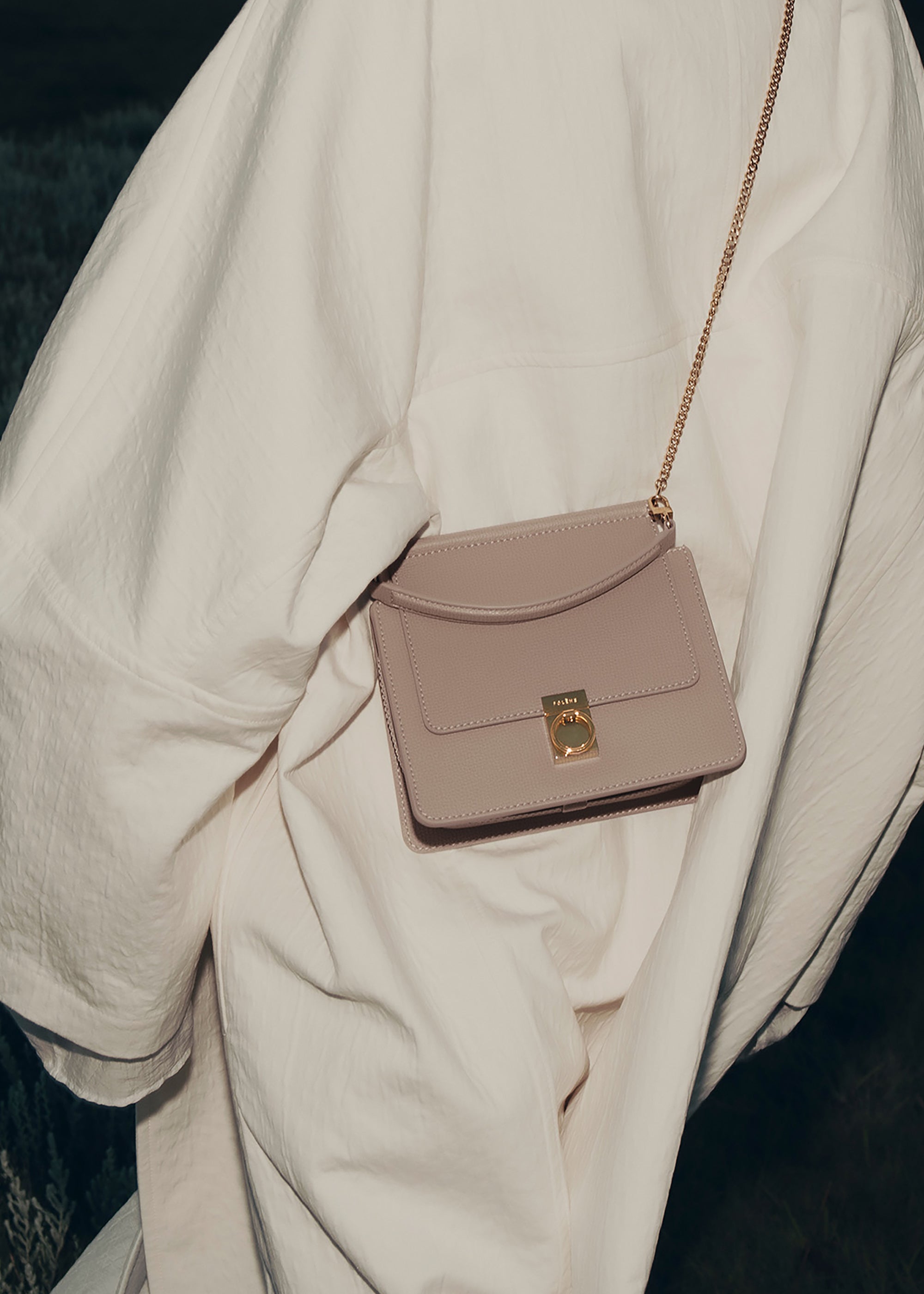 Polène | Bag - Numéro Sept Mini - Textured Taupe – Polène EU