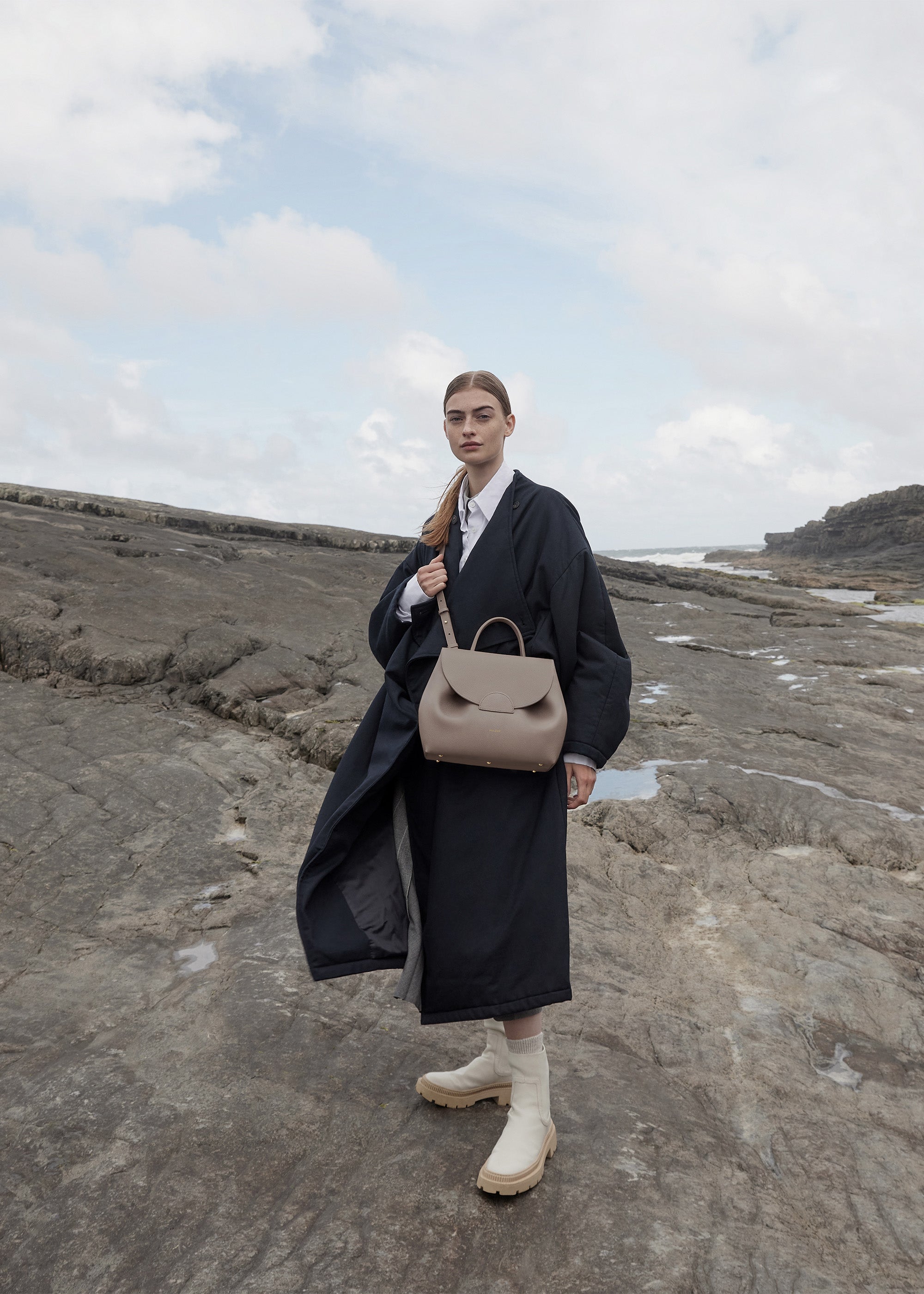 Polène | Bag - Numéro Un - Textured Grey – Polène EU