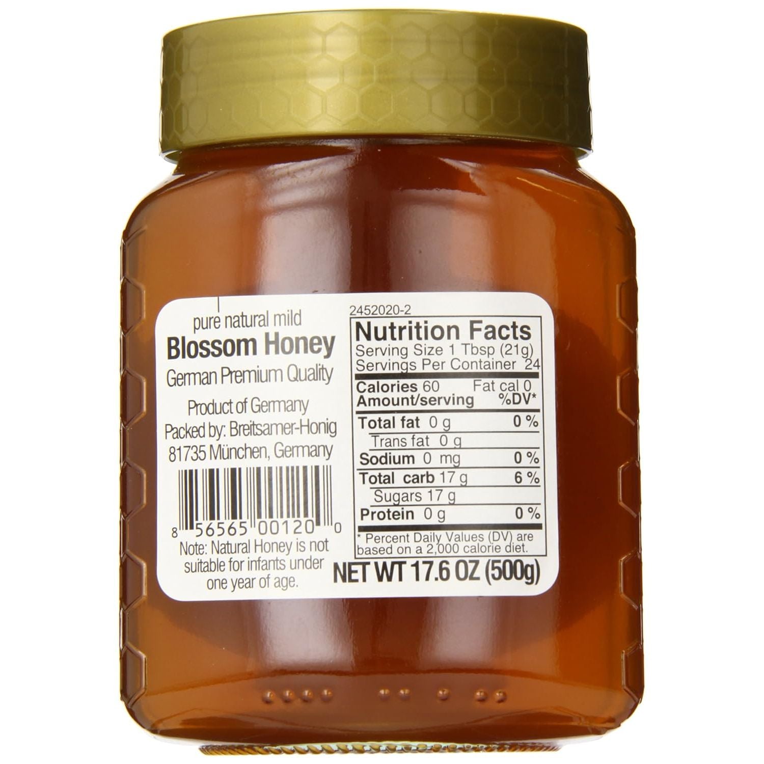 Breitsamer Honig Golden Selection Raw Honey, 17.6 oz. | European Deli