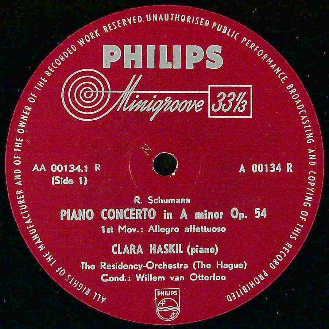 ETERNA TRADING / [PHILIPS] C.ハスキル(pf)/ シューマン:Pf協奏曲