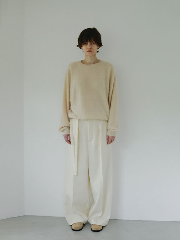 SANTEデザインベルトダブルフェイスパンツ(S OFF WHITE): ボトムス