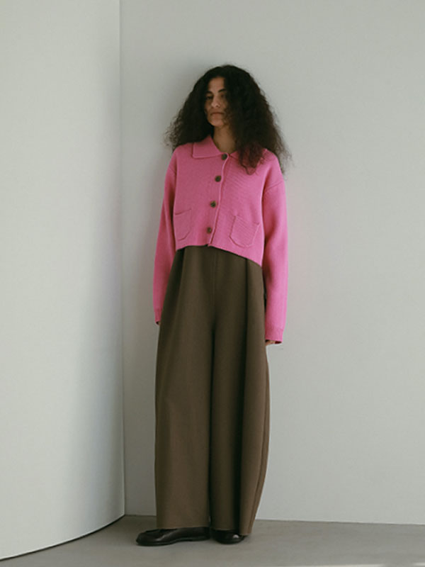 ミドルゲージショートニットカーディガン(F OFF WHITE): トップス