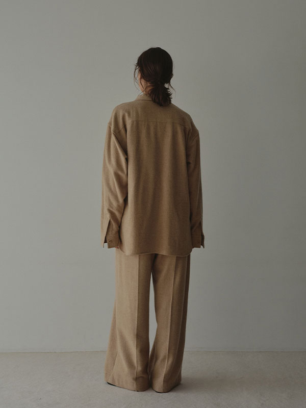 ウールツイルオーバーサイズシャツ(F BEIGE): トップス │ ETRE TOKYO
