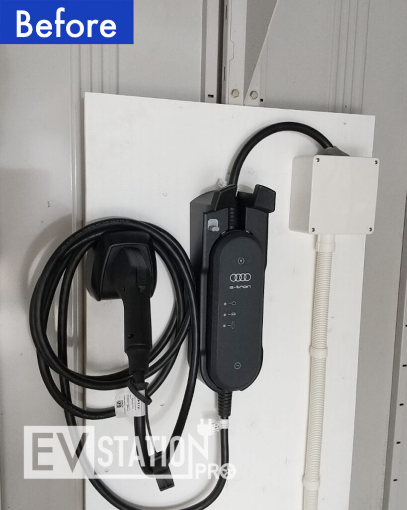 Audi Q4 e-tron 純正充電器e-tron Charging Kit Plus（8kW）移設設置