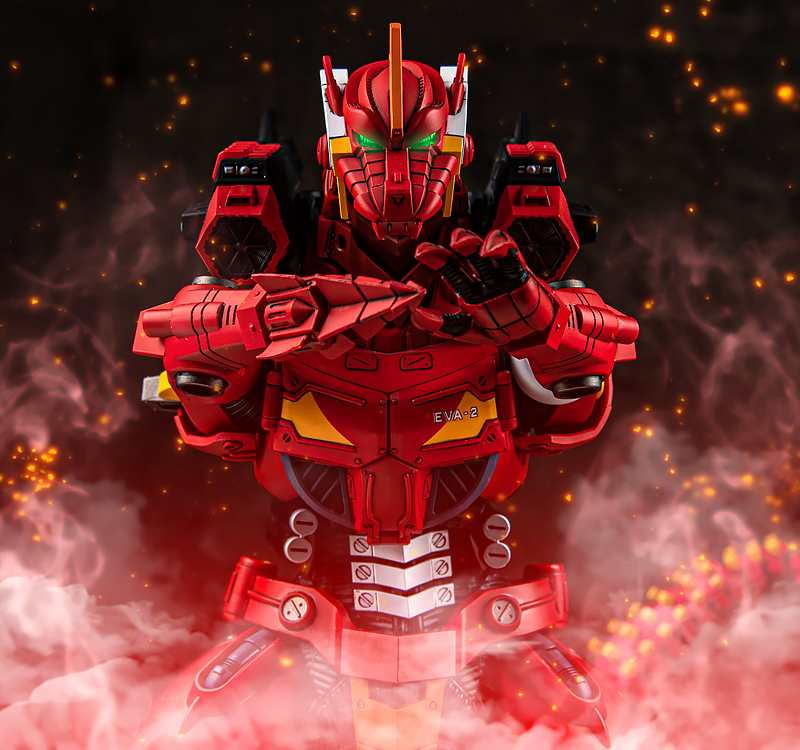 ゴジラ対エヴァンゲリオン 3式機龍エヴァ2号機カラーVer.プラモデル