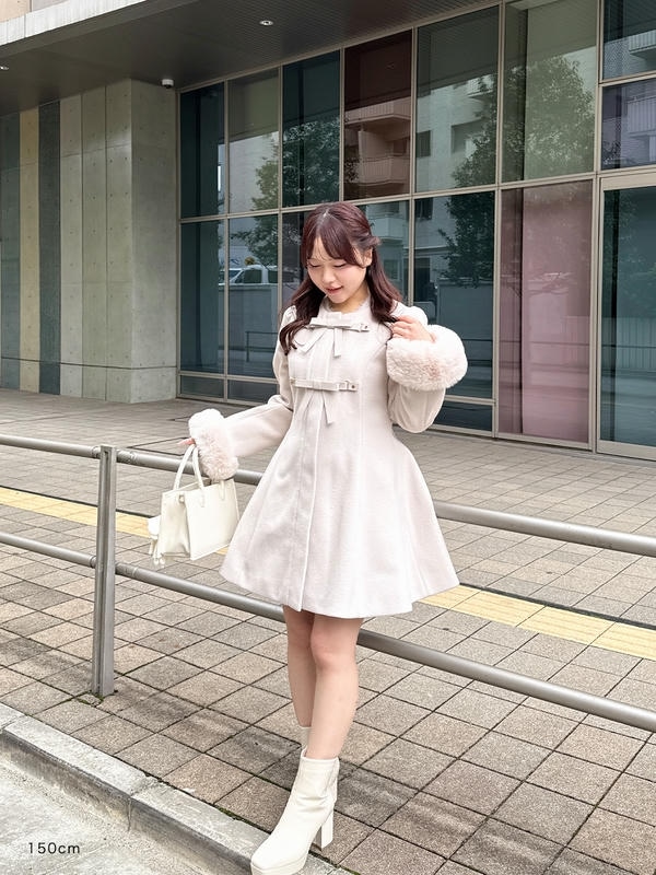 リボンフレアノーカラーコート｜evelyn（エブリン）公式通販サイト