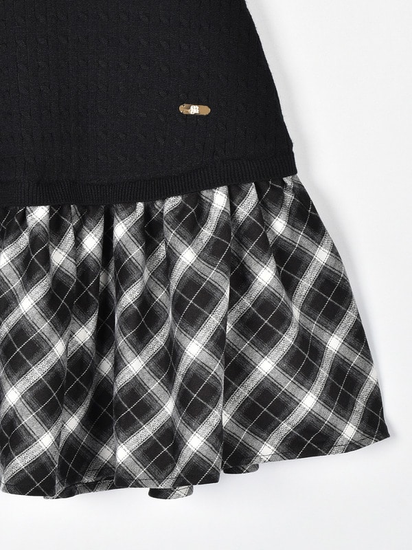 チェックドッキングニットワンピース｜evelyn（エブリン）公式通販サイト