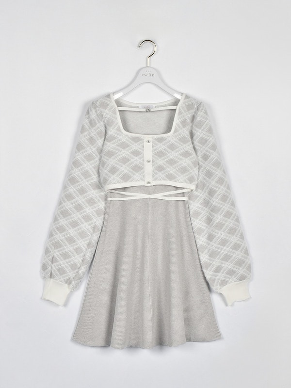 シャギーボレロフレアニットワンピース｜evelyn（エブリン）公式通販サイト