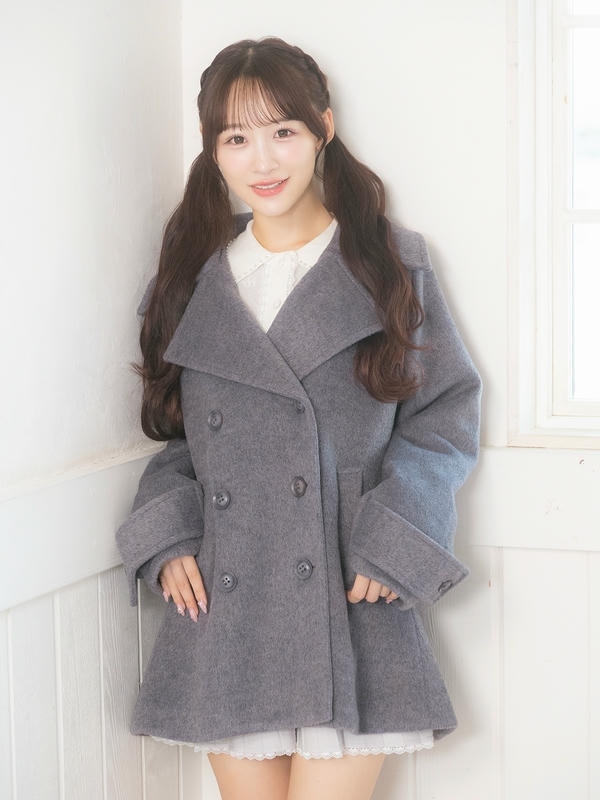 シャギービッグカラーPコート｜evelyn（エブリン）公式通販サイト