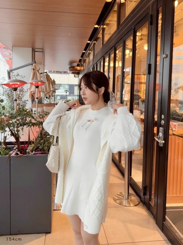 カーデセットミニニットワンピース｜evelyn（エブリン）公式通販サイト