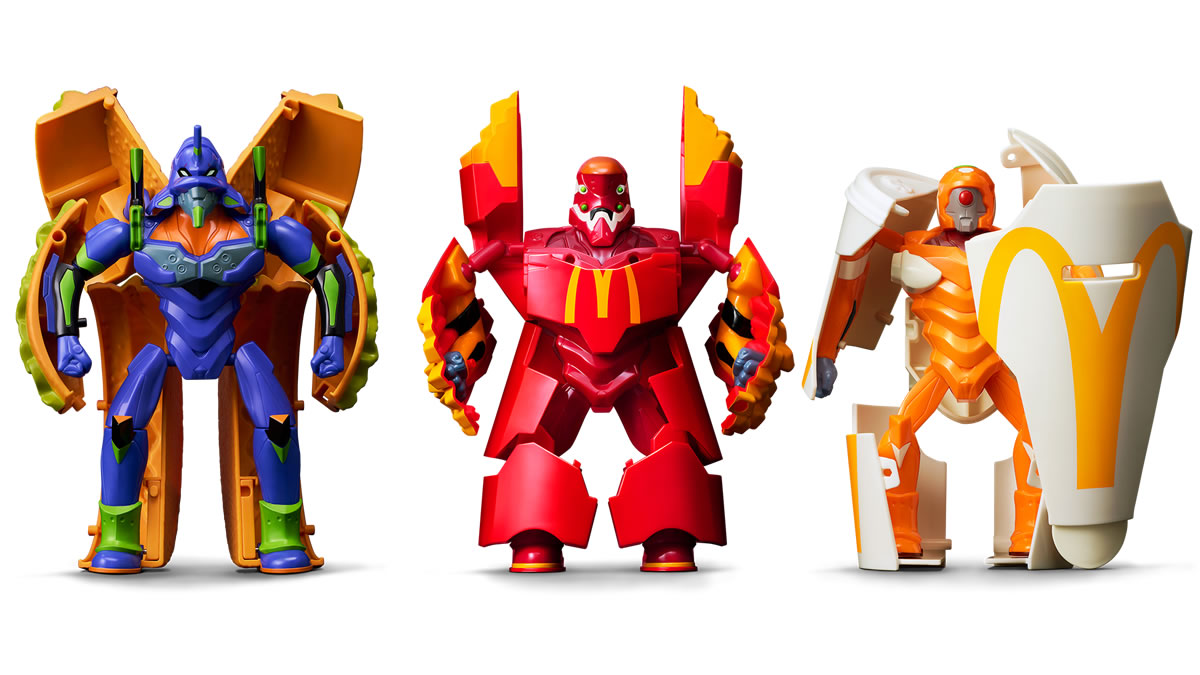 マクドナルド、エヴァンゲリオンとコラボしたフィギュアセット事前抽選