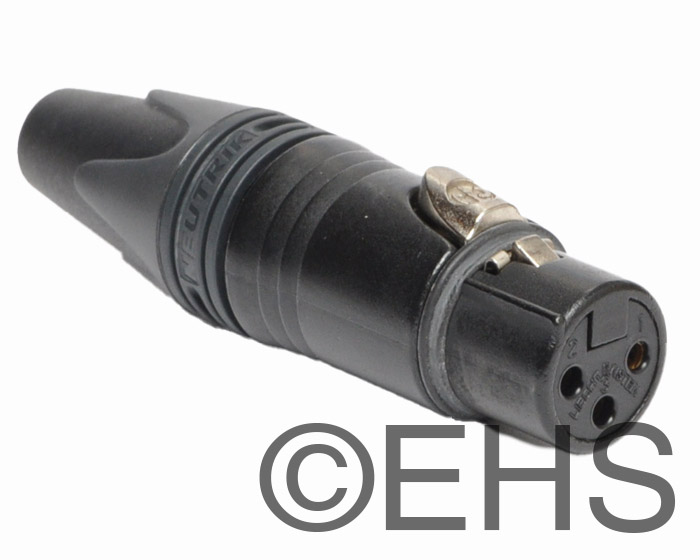 Neutrik NC3FXX-BAG Female XLR 3 Pin Black/Silver- Event Horizon &
