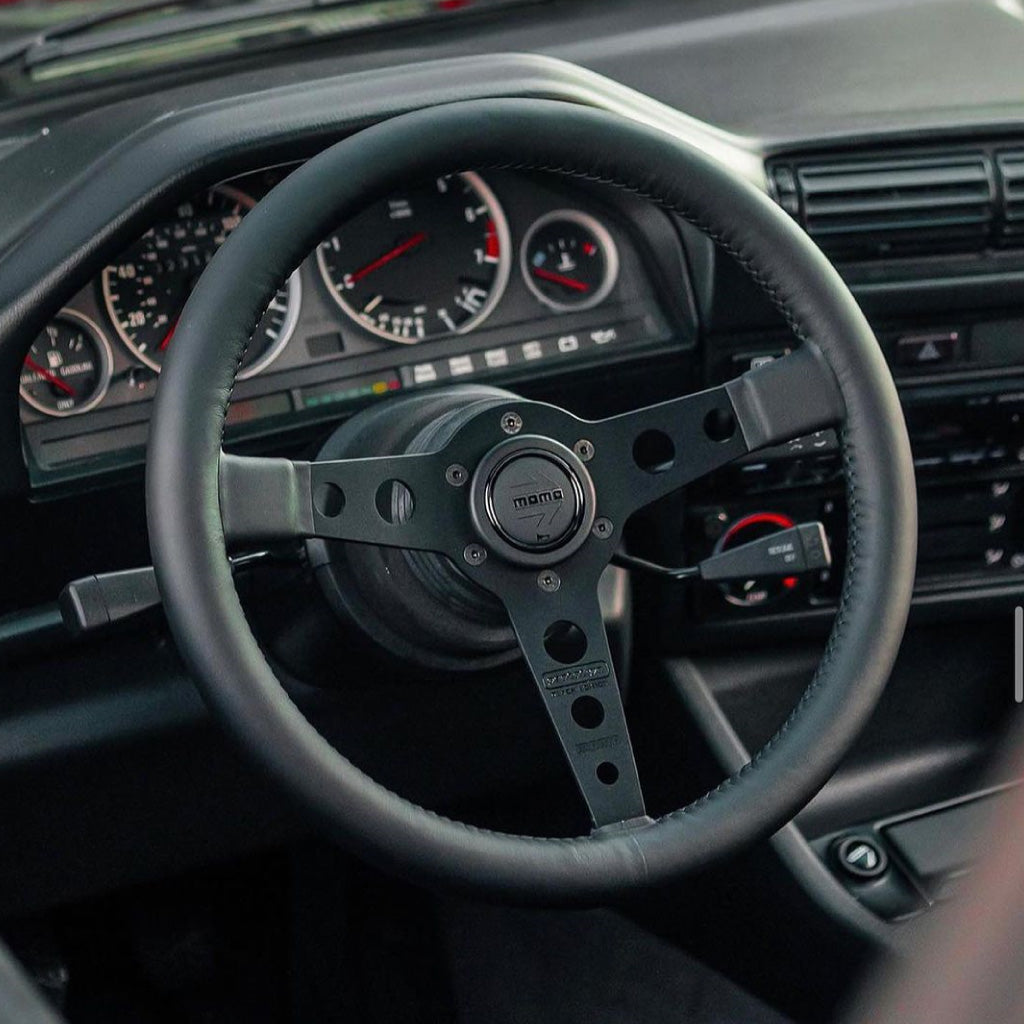 MOMO Prototipo Black Edition Steering Wheel - Black Leather Black Spok