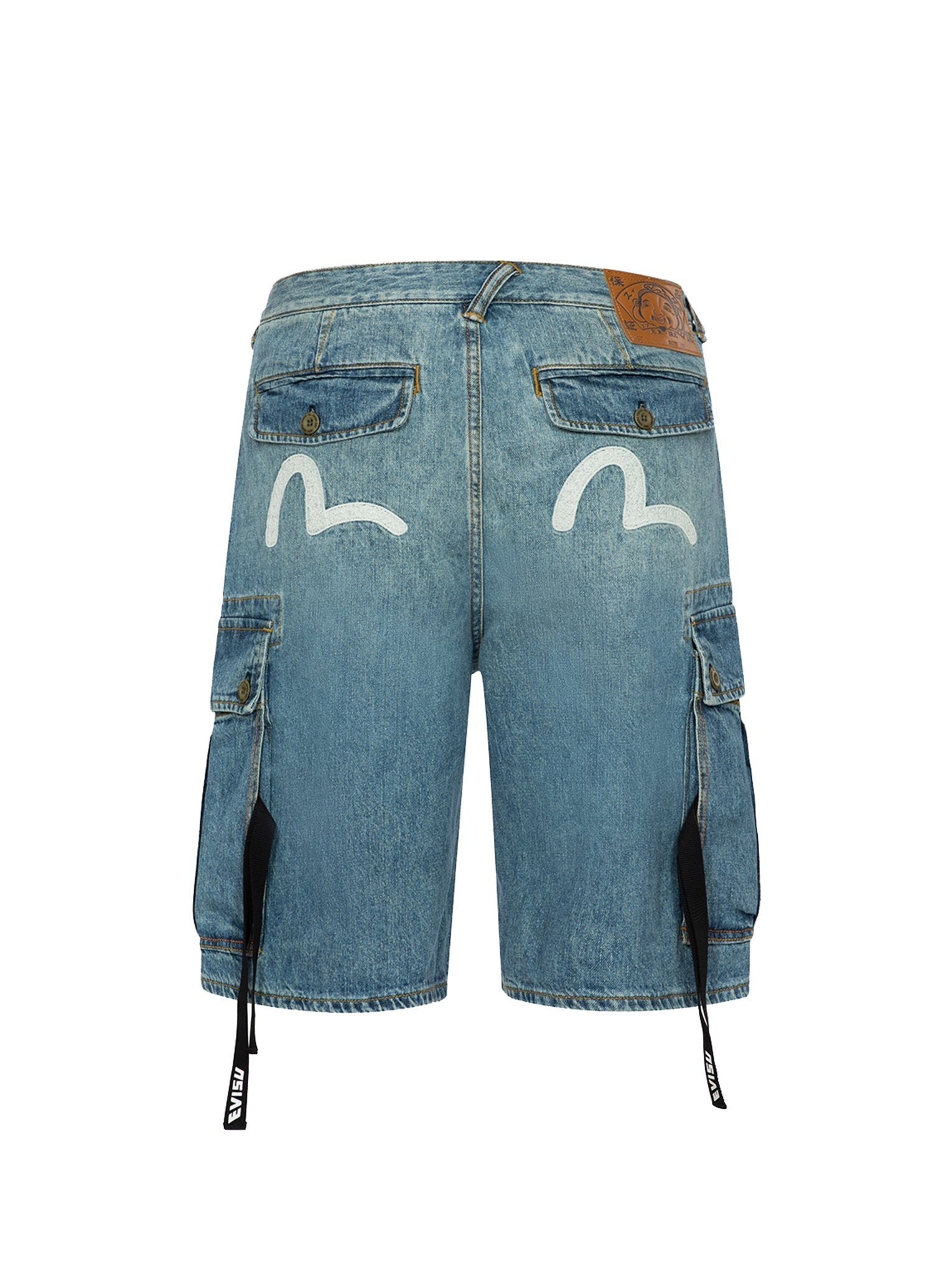 カモメプリント リラックスフィット デニムショートパンツ – EVISU