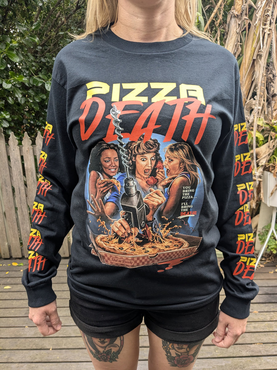 Pizza Party Drill of Death Long Sleeve Shirt | Pizza Death