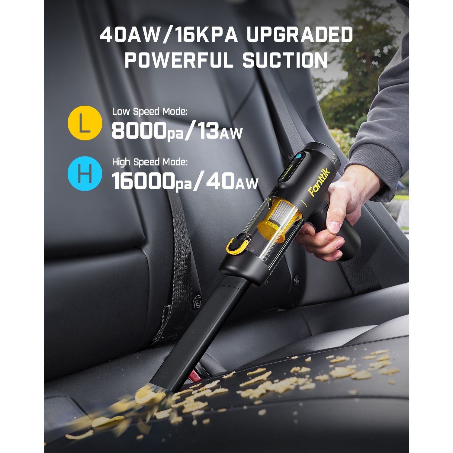 Fanttik Slim V10 Mix Car Vacuum-4 in 1 Handheld Air Duster and Vacuum