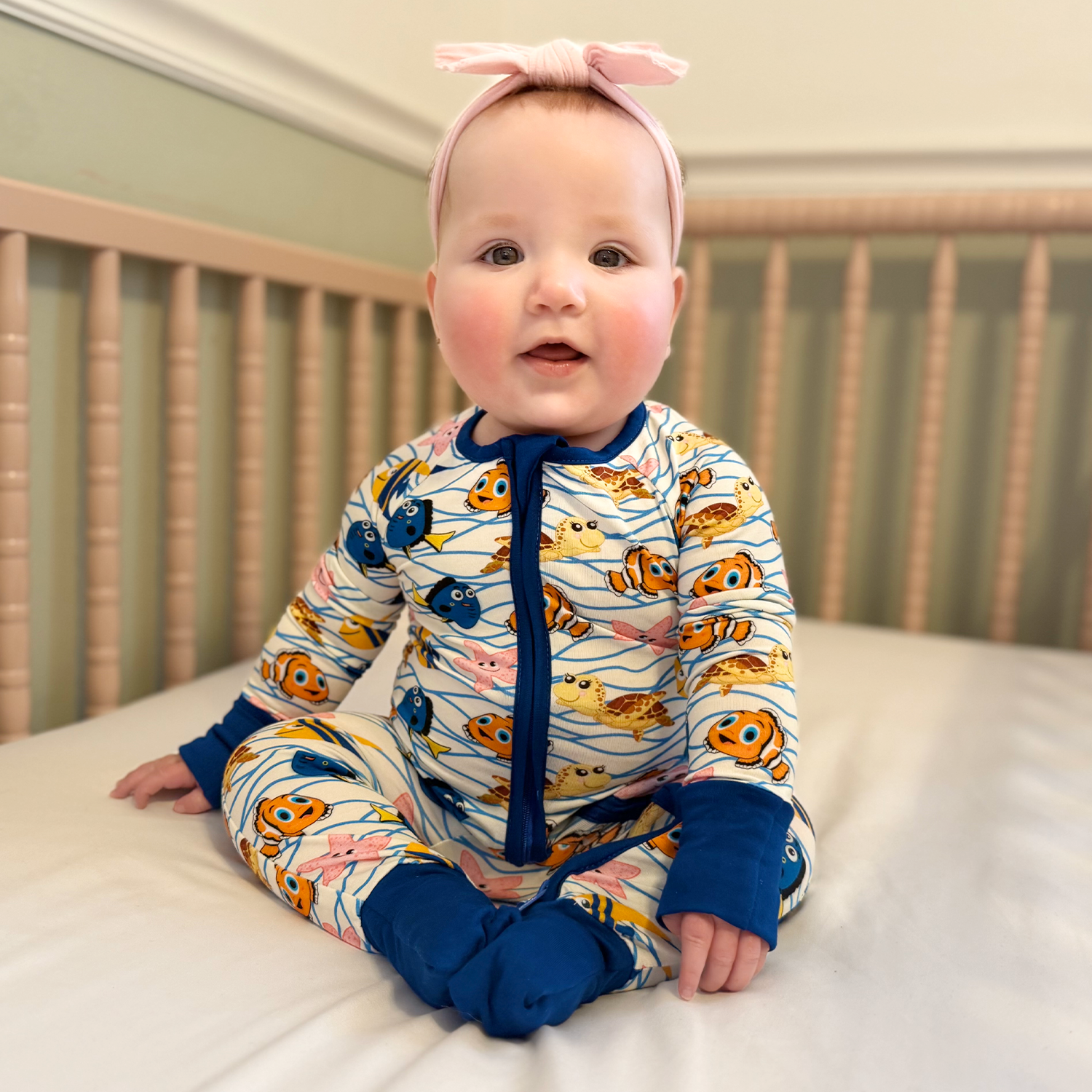 FancyPrince Marine Animals Baby Bamboo Zipper Romper Pajamas