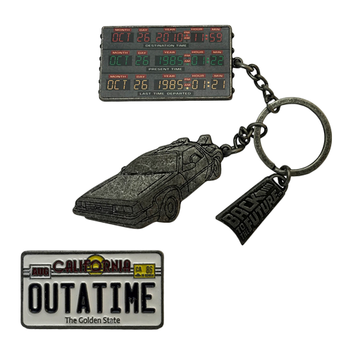 Back To The Future - CHS Keychain And Pin Set 2023 San Diego Comic