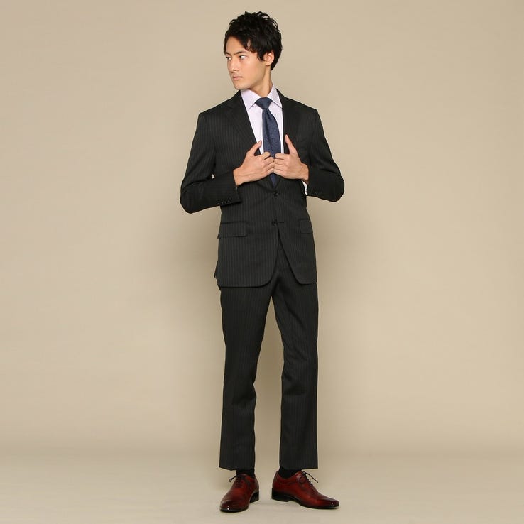 レンタル] バーニーズ・ニューヨーク ストライプ メンズスーツ2点