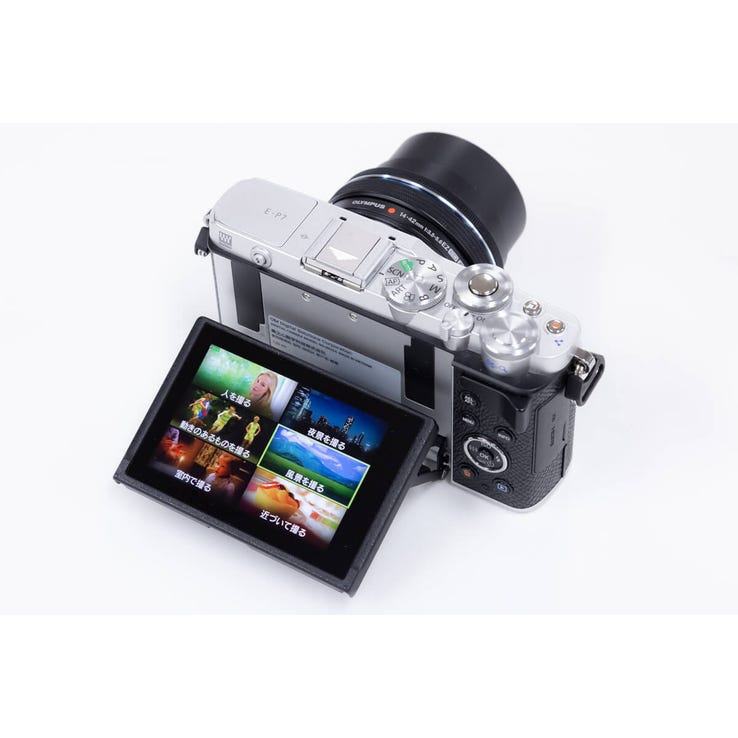 レンタル] OLYMPUS PEN E-P7 14-42mm EZ レンズキット シルバー ミラー