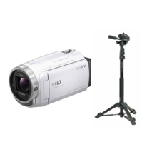 レンタル] ソニー 4Kビデオカメラ FDR-AX45A(ブラック) ＆ 自立脚付き