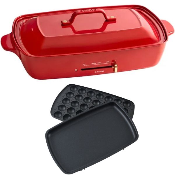 レンタル] ブルーノ ホットプレート グランデサイズ BOE026-RD 本体