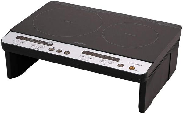 レンタル] アイリスオーヤマ 2口 IH クッキングヒーター ブラック IHK