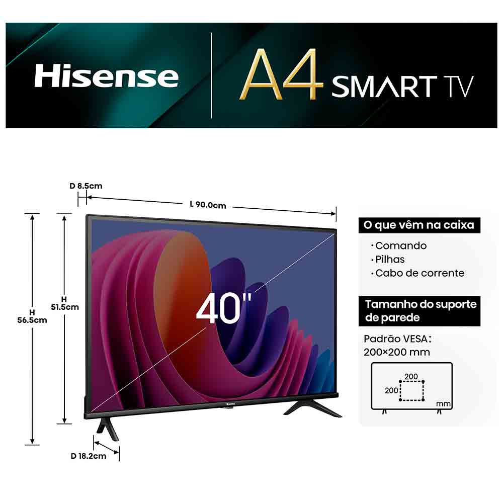 Smart TV Hisense Full HD DLED 40
