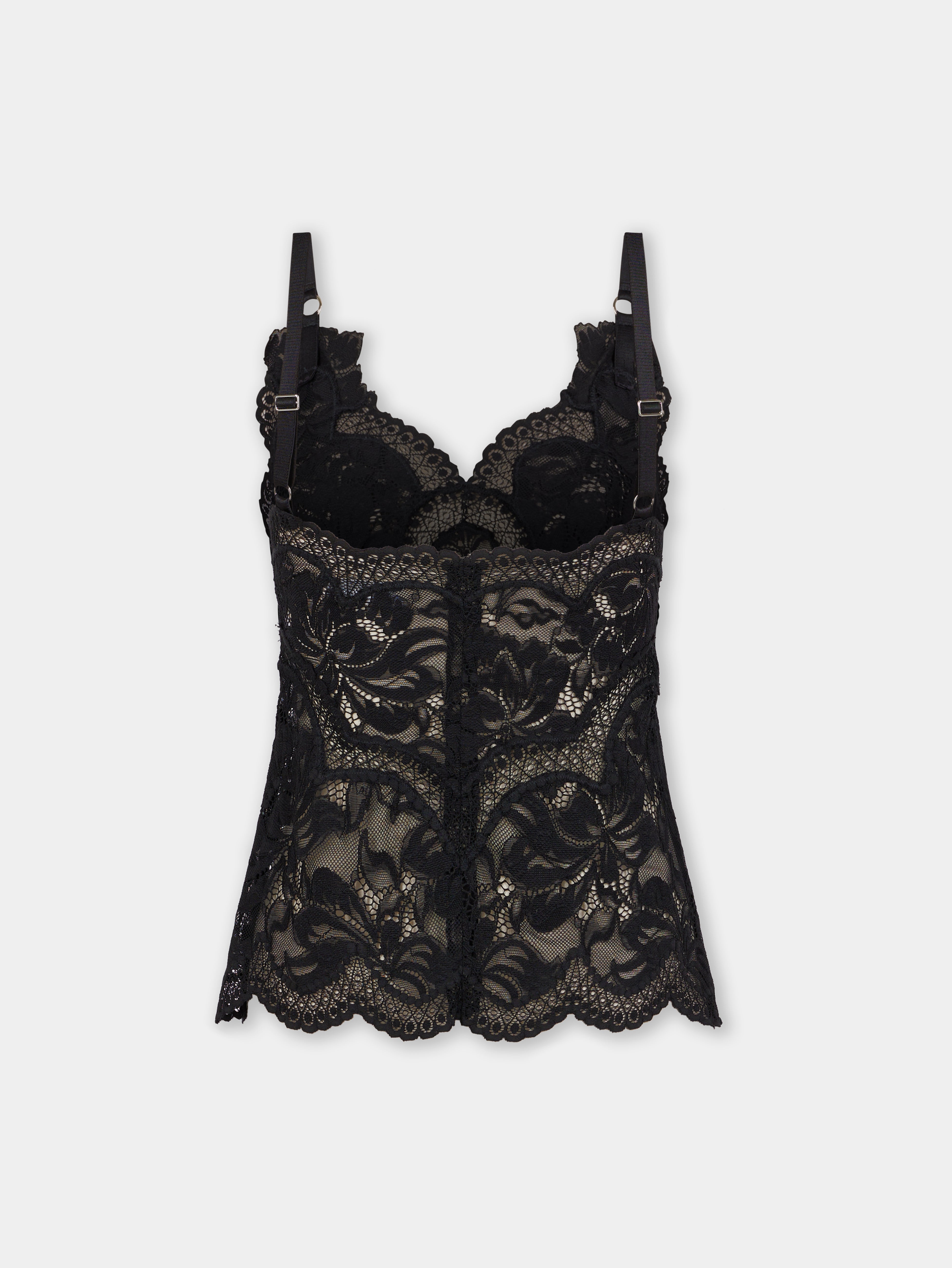 Black tank top in lace – Rabanne