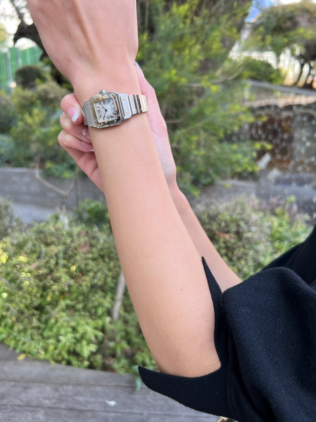 カルティエ サントスガルべSMサイズ コンビ クオーツ レディース