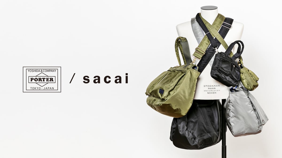 サカイがポーターとの新作コラボバッグ発売、オンラインストア限定カラーも
