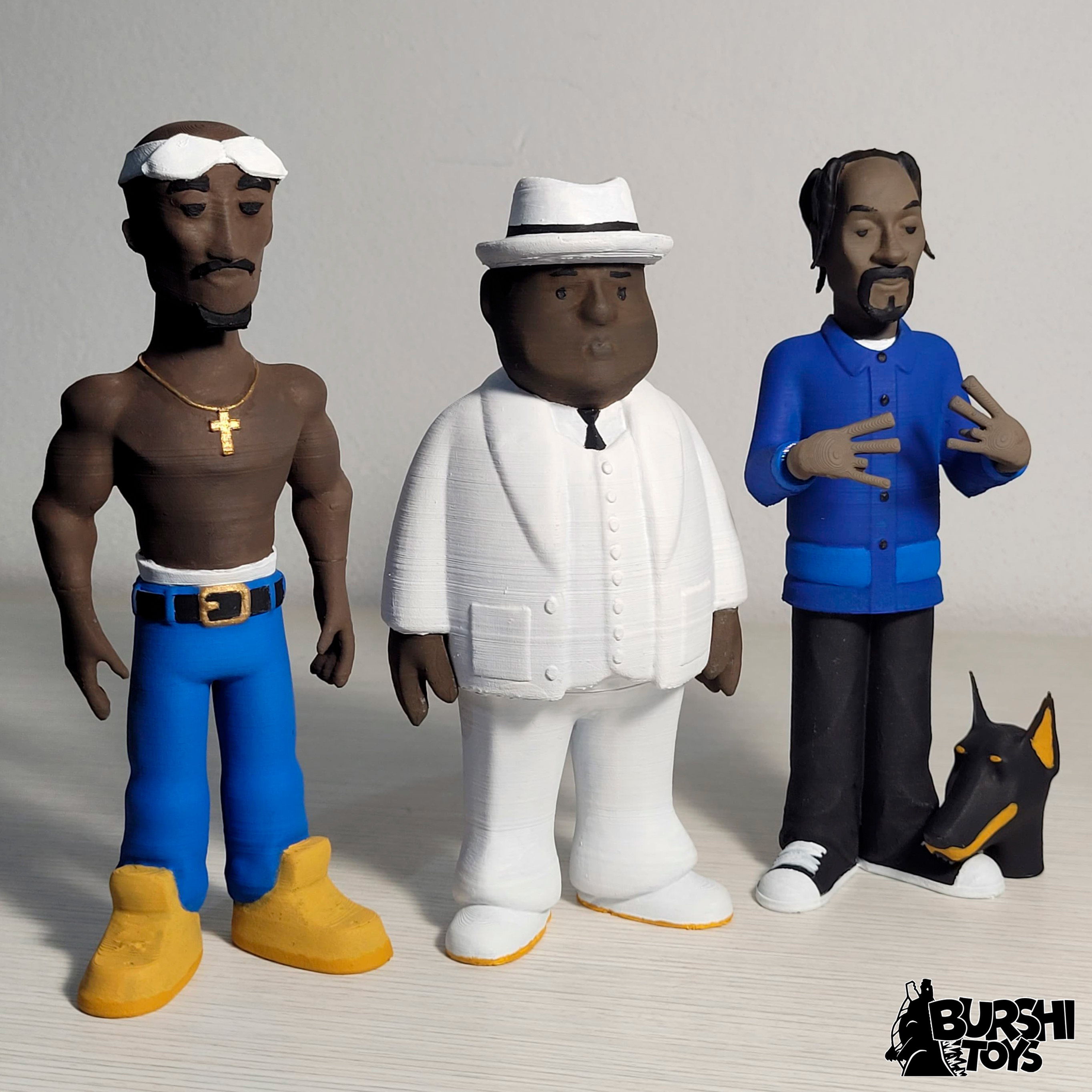 🎨 2PAC - NOTORIUS BIG - SNOOP DOGG - FUNKO GOLD ART TOY・ 3D File