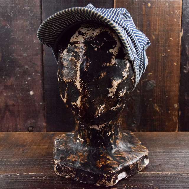 VINTAGE ヒッコリー ワークキャップデニム ストライプ 帽子 ワーカー