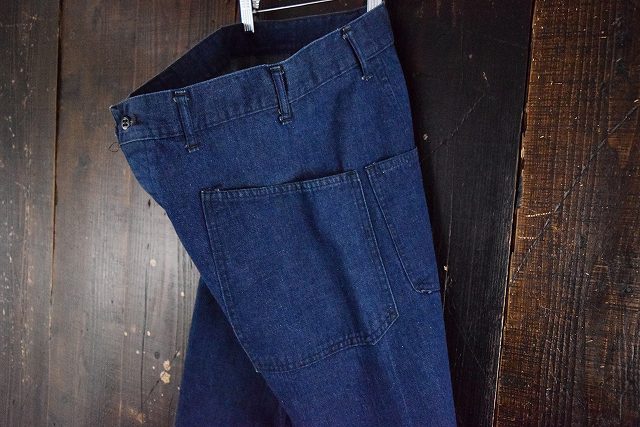 1940's US.NAVY 巻きデニムセーラーパンツ W32 濃色 40年代 海軍