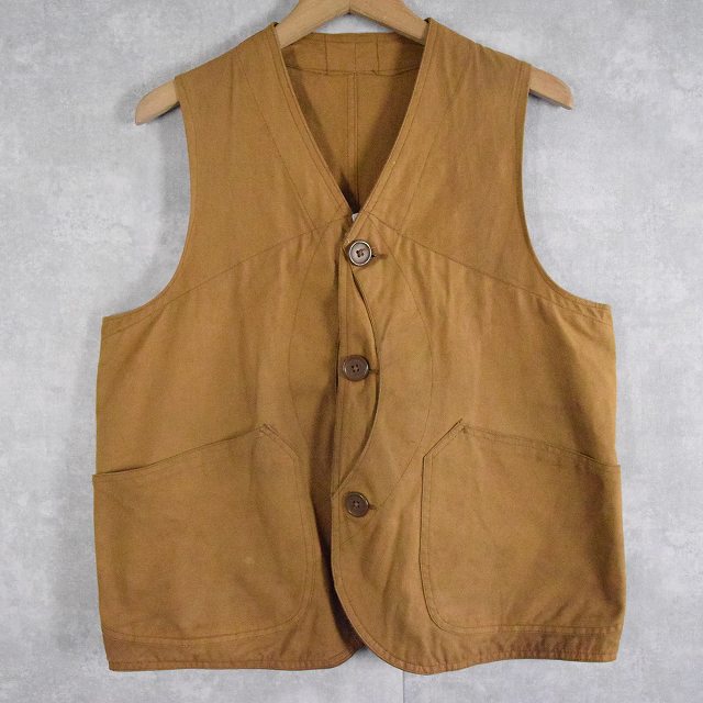 30年代 30s ヘッドリック ダック キャメル コットン | ビンテージ古着