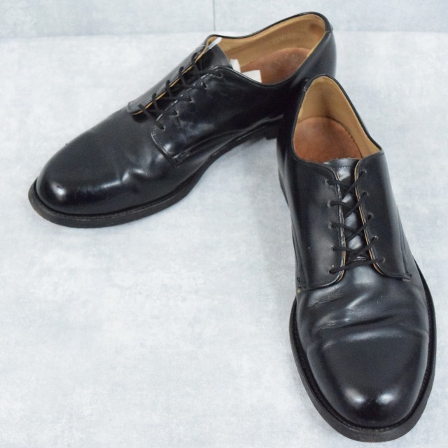 70年代 70s アメリカ軍 米軍 海軍 ブラック 黒 レザーシューズ 革靴