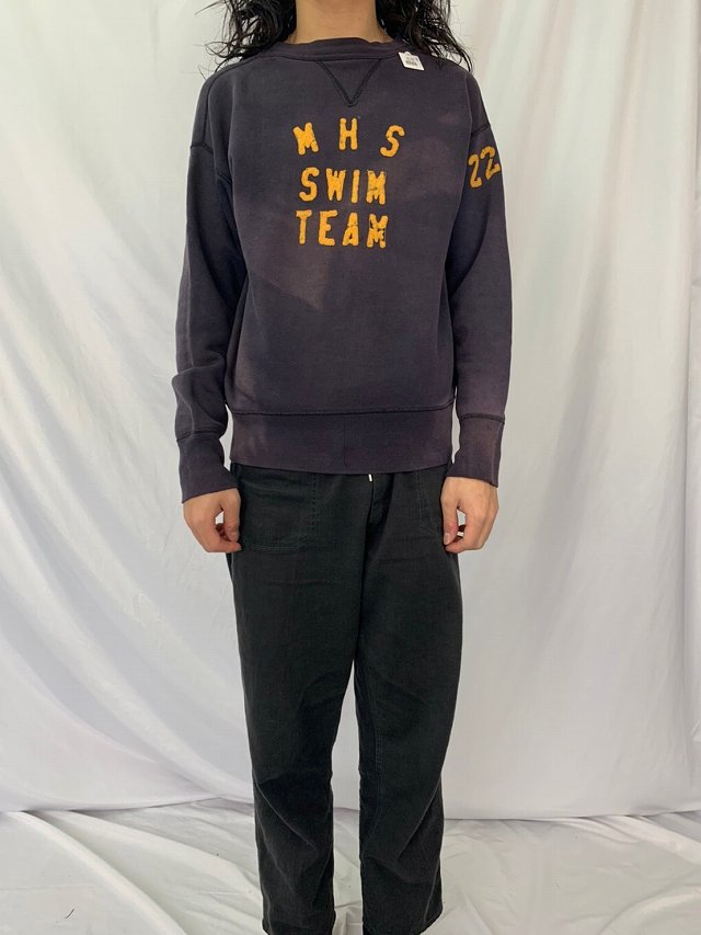 50年代 50s 茄子紺 ナス紺 ネイビー トレーナー ガゼット セットイン